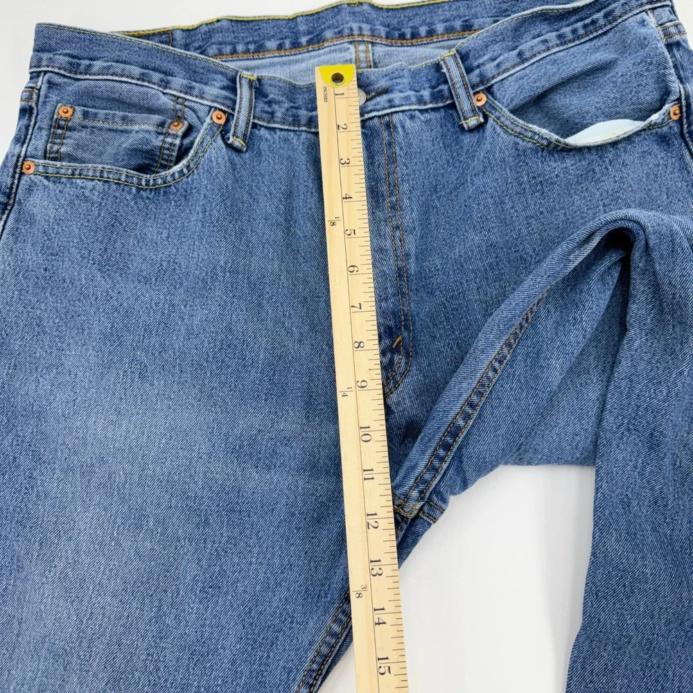 Levis 505 Regular Fit Straight Leg Jeans Mens 38x30 Blue Denim Medium Wash